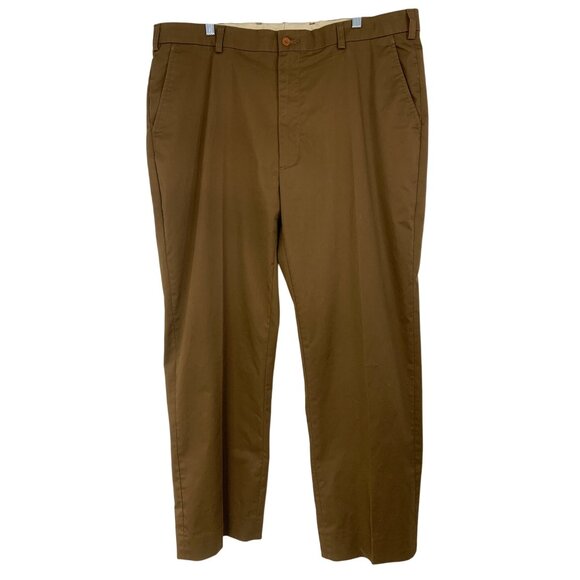 Orvis Mens Brown Flat Front Chino Pants 40x30 Field Sport Workwear RS10274 EUC - Picture 6 of 6